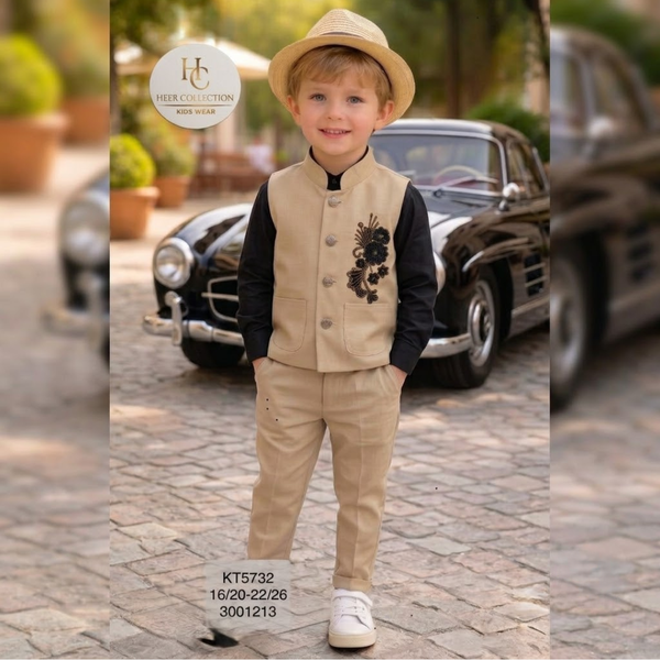 KT5732 Linen Waistcoat Set