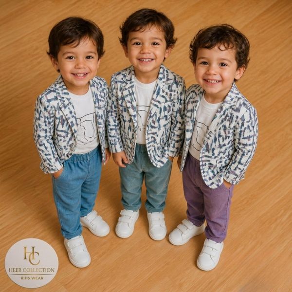 3116 Stylish Printed Suit For Kids(3 Pcs sets)
