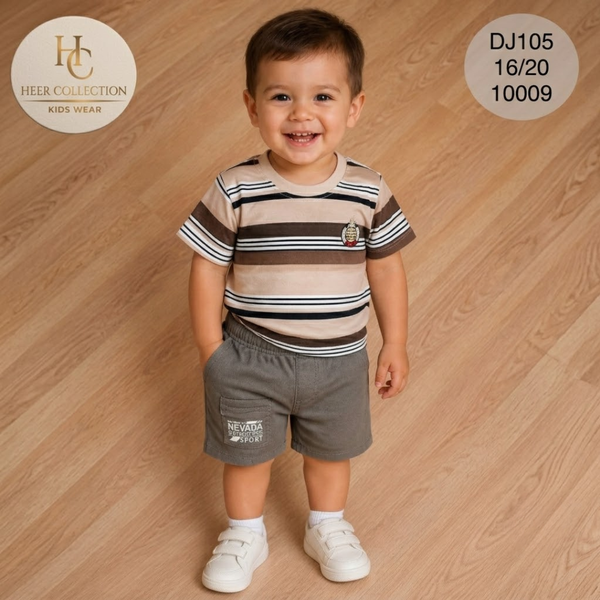 DJ105 Toddler Striped T-Shirt & Shorts Set