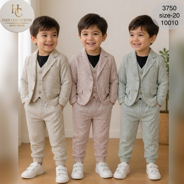 3750 Kids Designer Tweed Partywear Suit Set