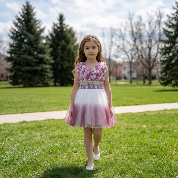 JS-PK93 Elegant Floral Party Dress