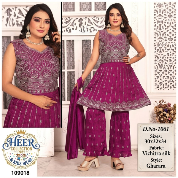 DN 1061 Vichtra Silk Ghrara